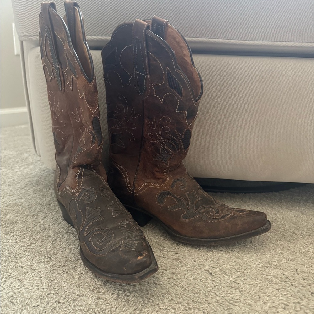 Brown Western Cowboy Boots